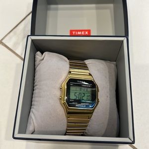 Gold Timex Indiglo Watch